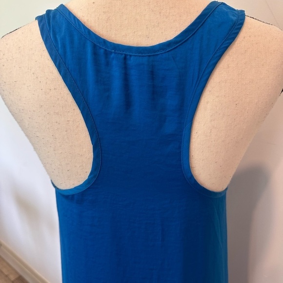 Cotton On Blue Maxi Dress T Back Feels Like Silk Polyester XS  EUC - Picture 4 of 7
